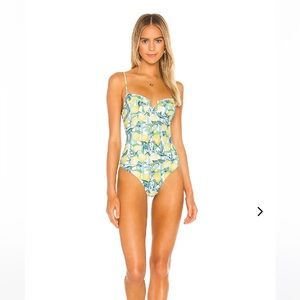 Lovers + Friends Fauna One Piece in Limoncello